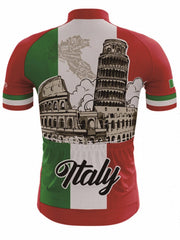 Italia Men's Cycling Jersey - Quick Dry Short Sleeve Shirt