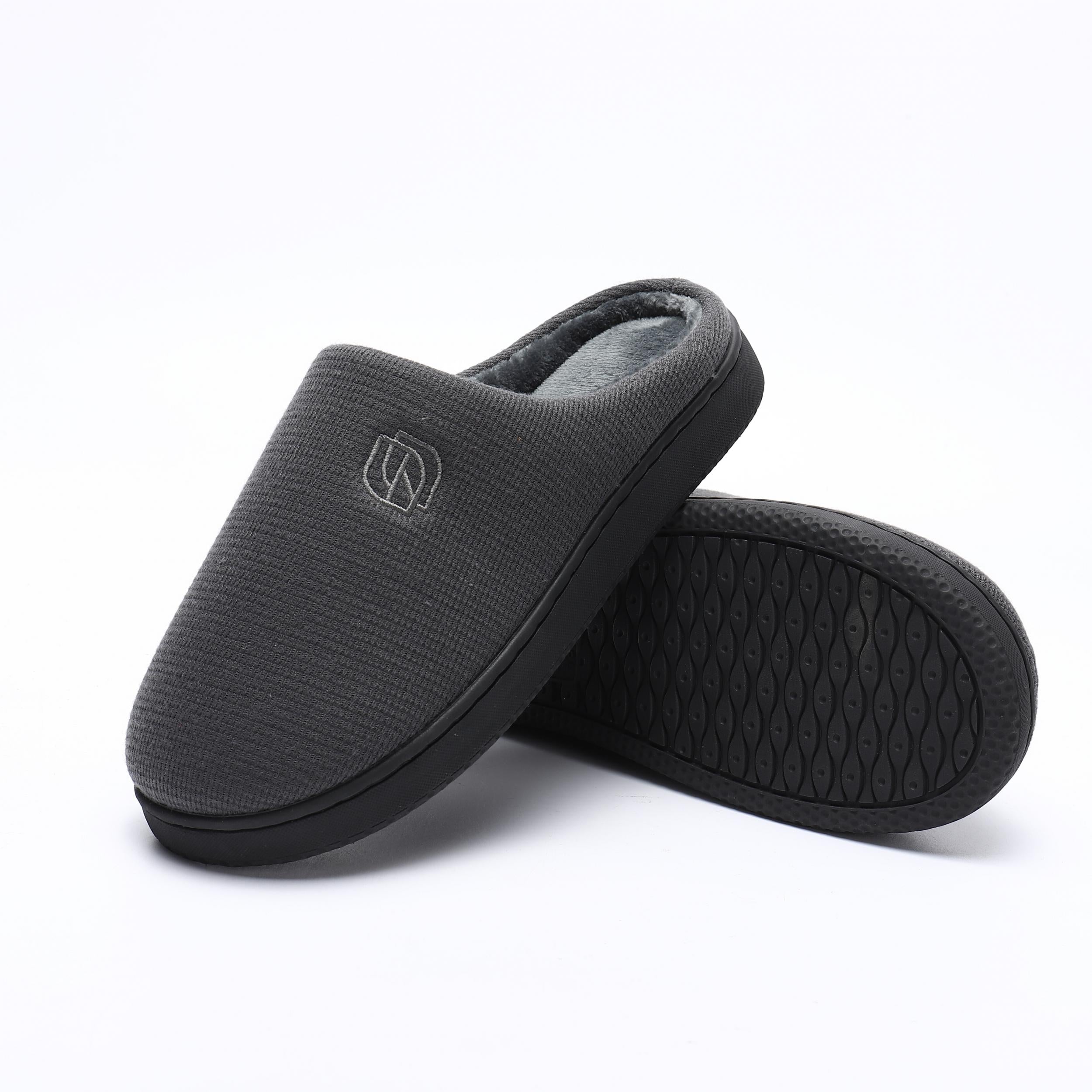 Plush Lined Slippers Soft & Warm Non Slip Memory Foam Shoes