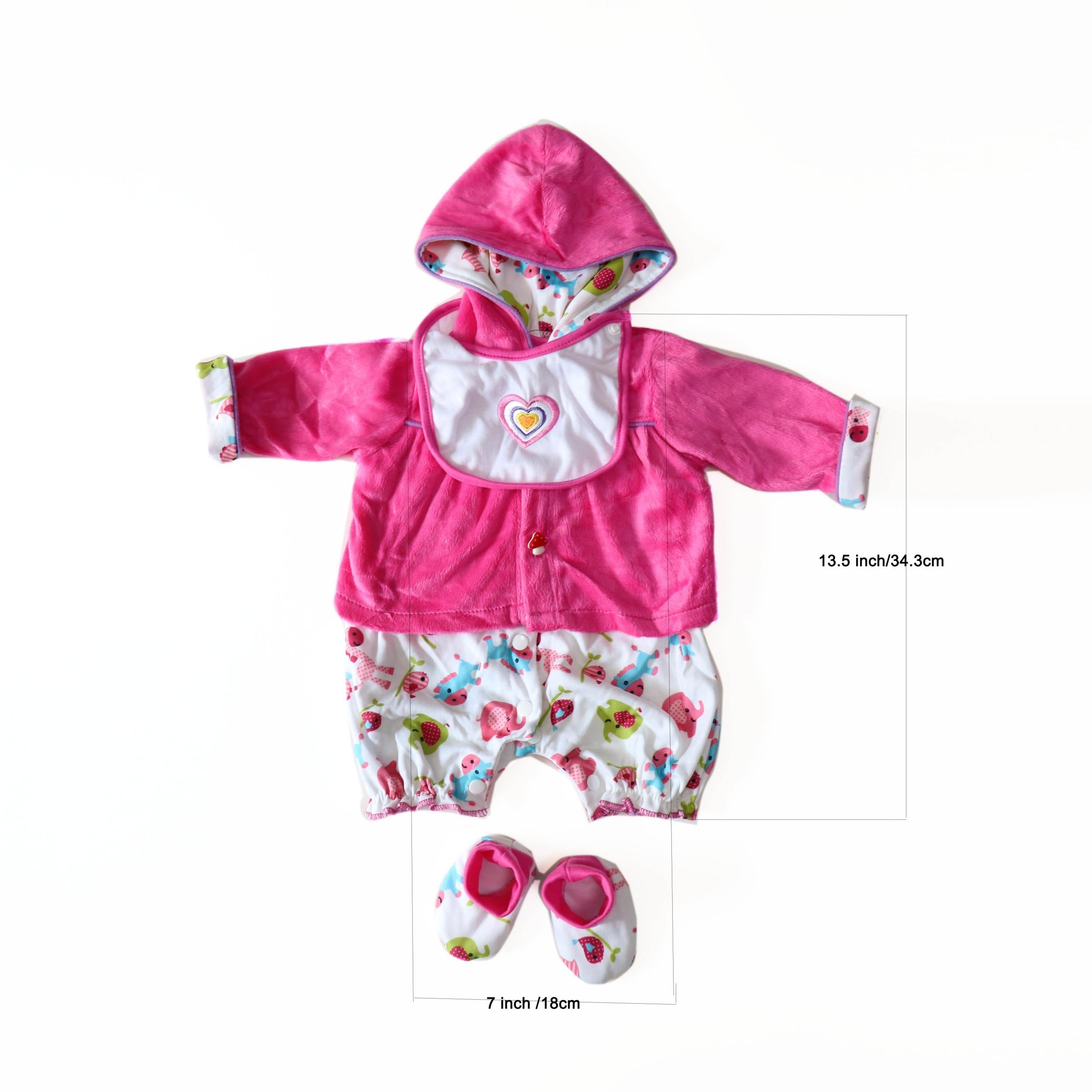 Doll Clothing Set for 50-88 cm Dolls, 4-Piece Reborn Baby Doll Outfit