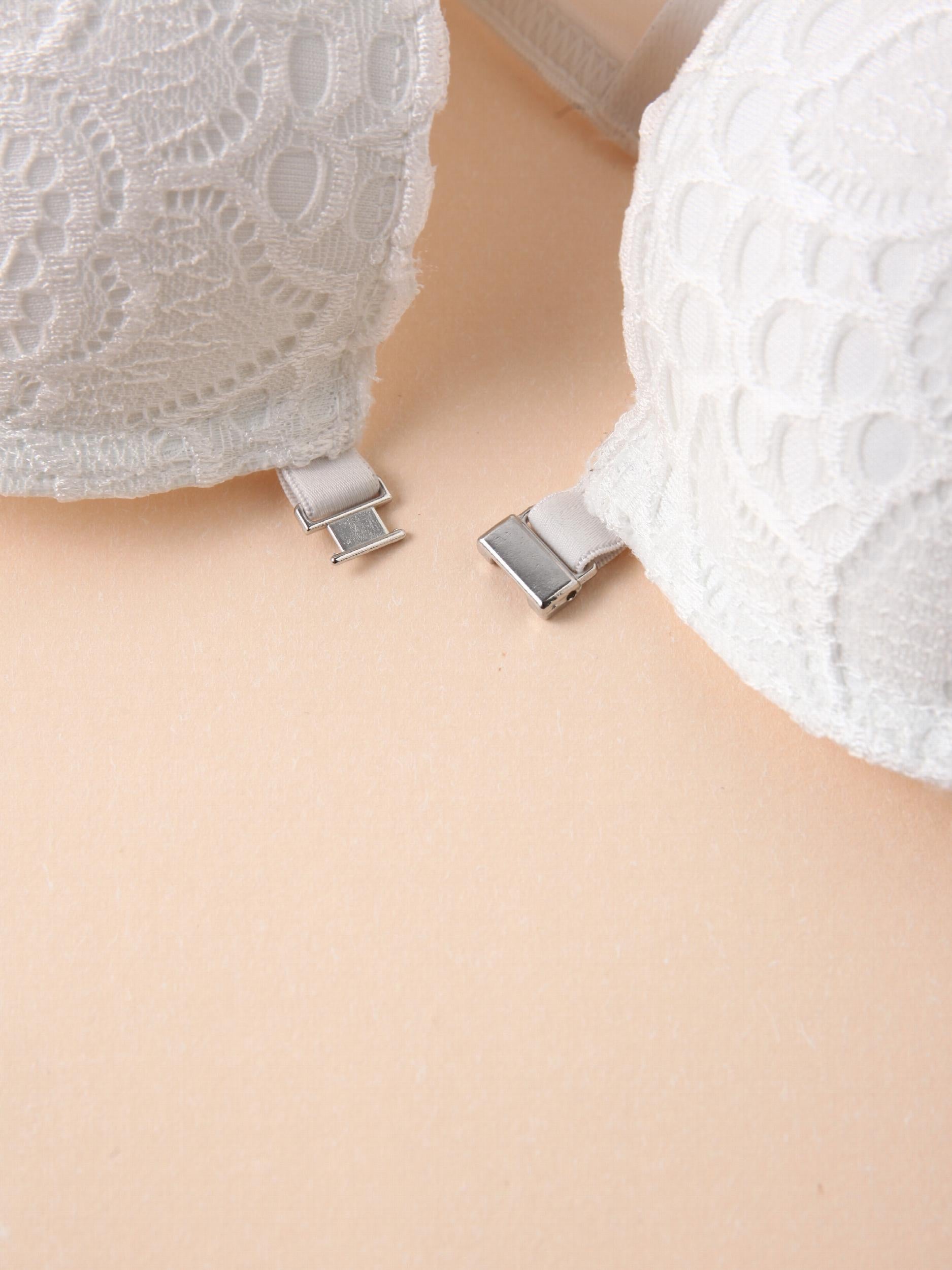 2 Pcs Lace Push Up Wireless Bra Comfy & Lightweight Women's Lingerie