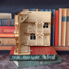 3D Wooden Puzzle Gothic Style Magic Book House DIY Building Decoration
