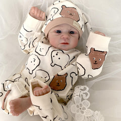 Reborn Baby Boy Dolls 3D Painted Veins Cloth Body Christmas Gift