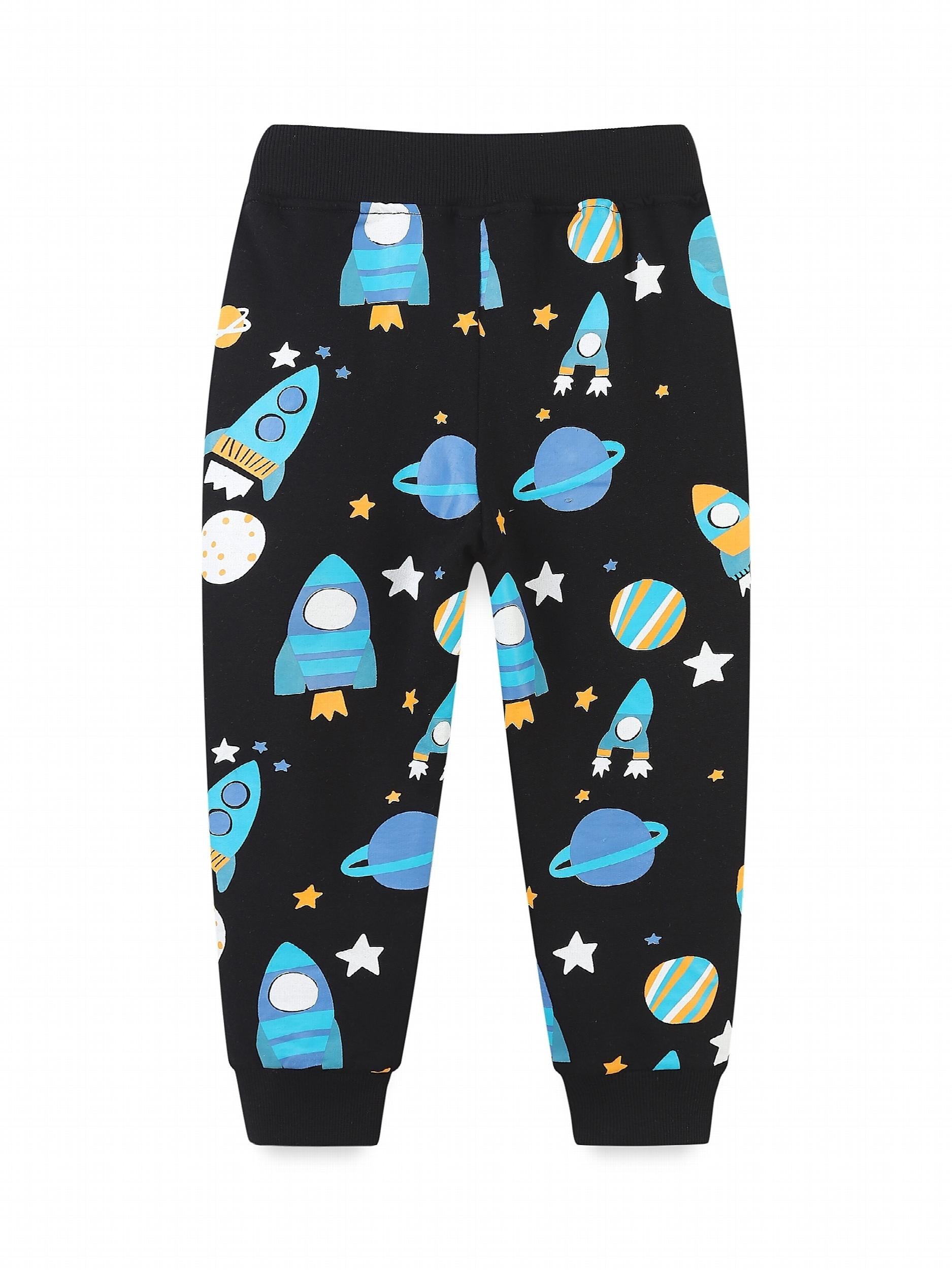 Space Planet Rocket Boys Jogger Sports Pants