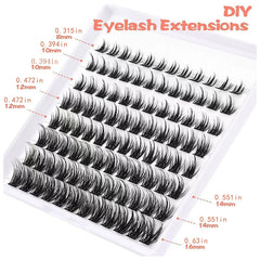96pcs DIY Eyelash Extensions C D Curl Individual False Eyelashes 8-16mm