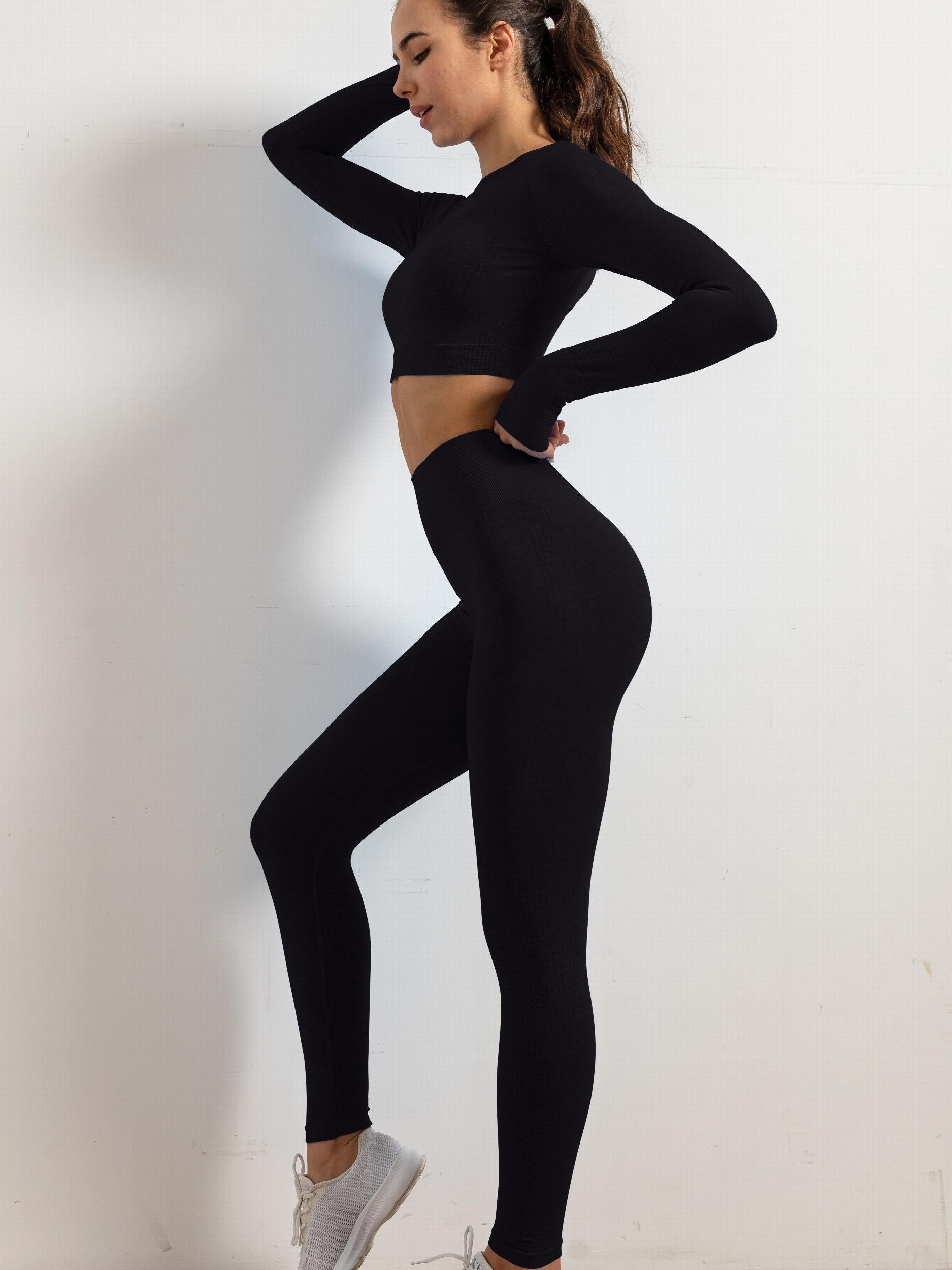 Yoga Workout Set Crop Top & Leggings Women's Activewear
