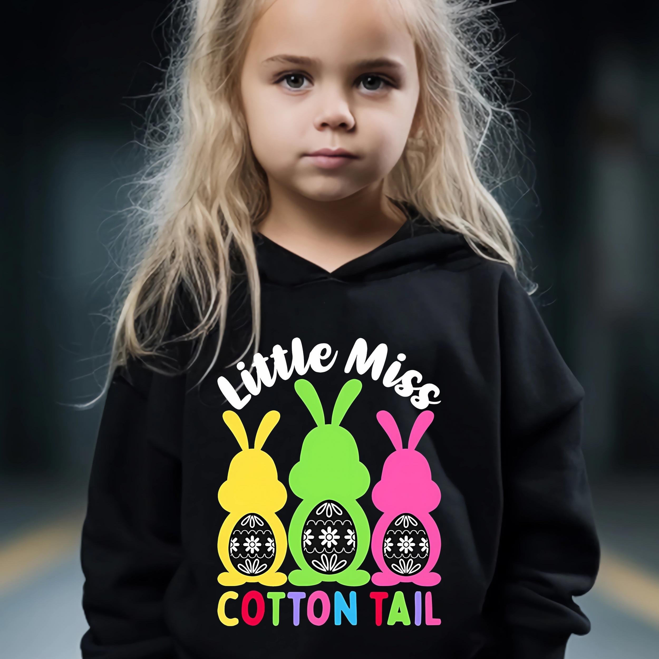 2pcs Bunny Hoodie Pants Set Girls Easter Spring Fall Sports Gift