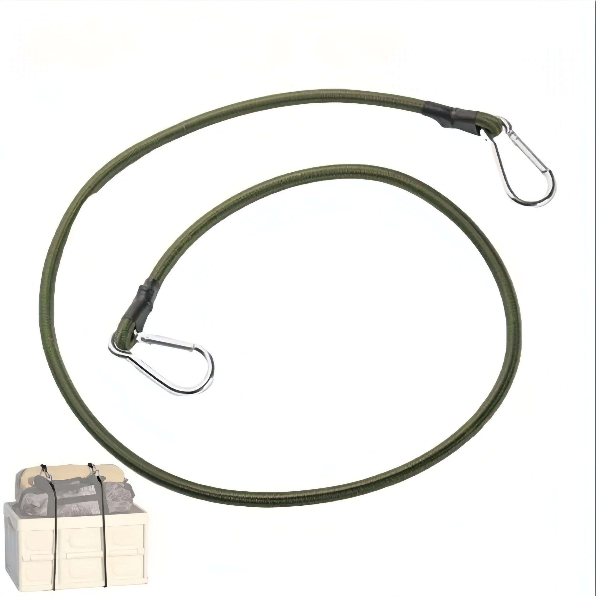 Elastic Rope With Carabiner Tie Down Straps for Outdoor Tent Luggage