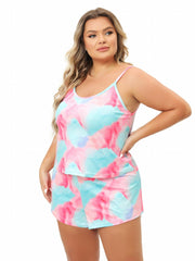 Tie Dye Cami Top & Shorts Pajama Set