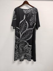 Floral Print Short Sleeve Casual Dress With Pockets