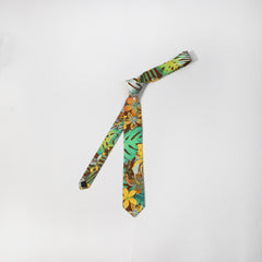 Summer College Style Funky Casual Cotton Floral Print Tie