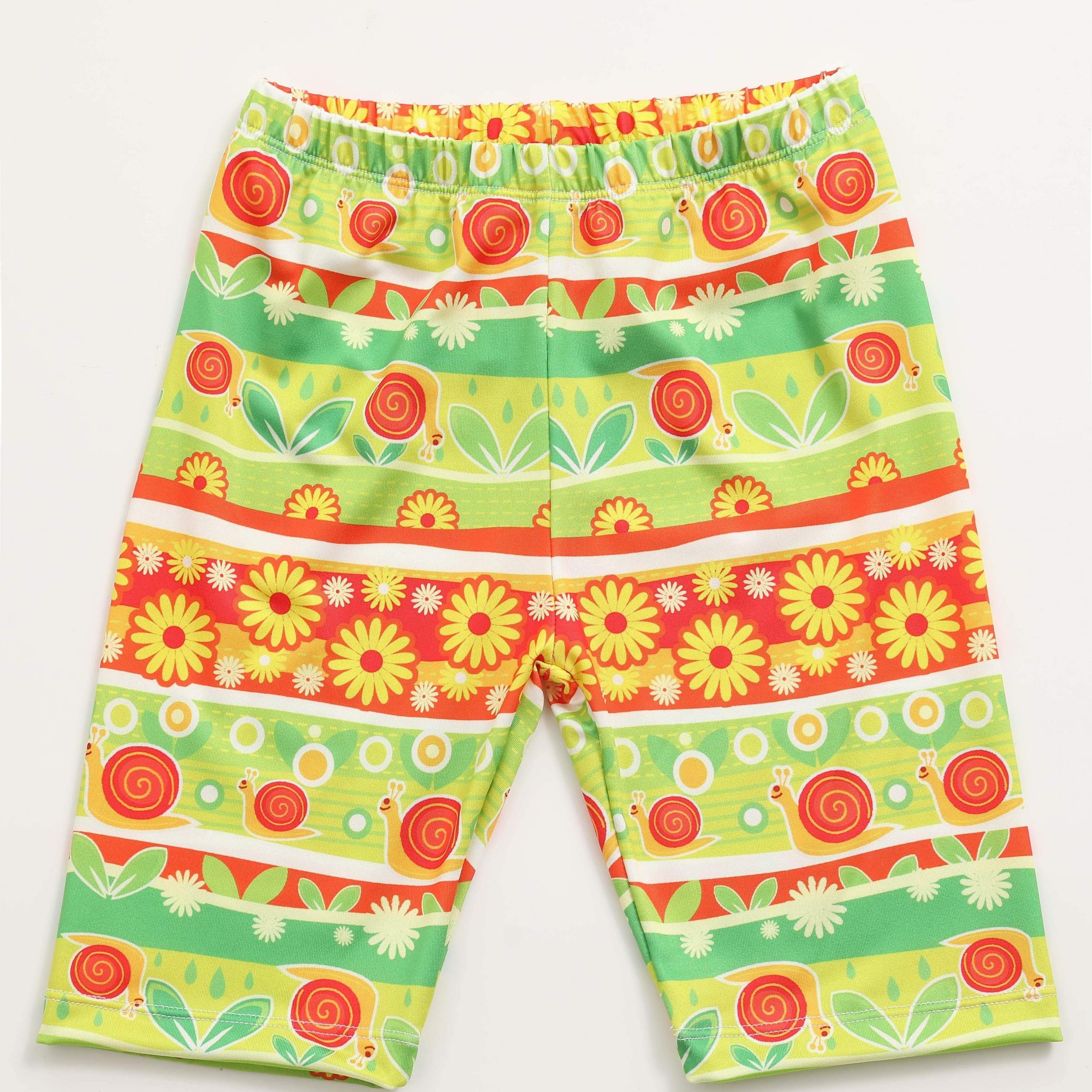 Toddler Girls Geometric Flowers Pattern Shorts