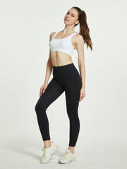 Letter Print Workout Leggings Seamless Tummy Control Sexy Yoga Pants
