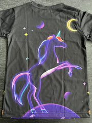 Adorable Pony Graphic T Shirt for Girls 3D Digital Print Short Sleeve Tee