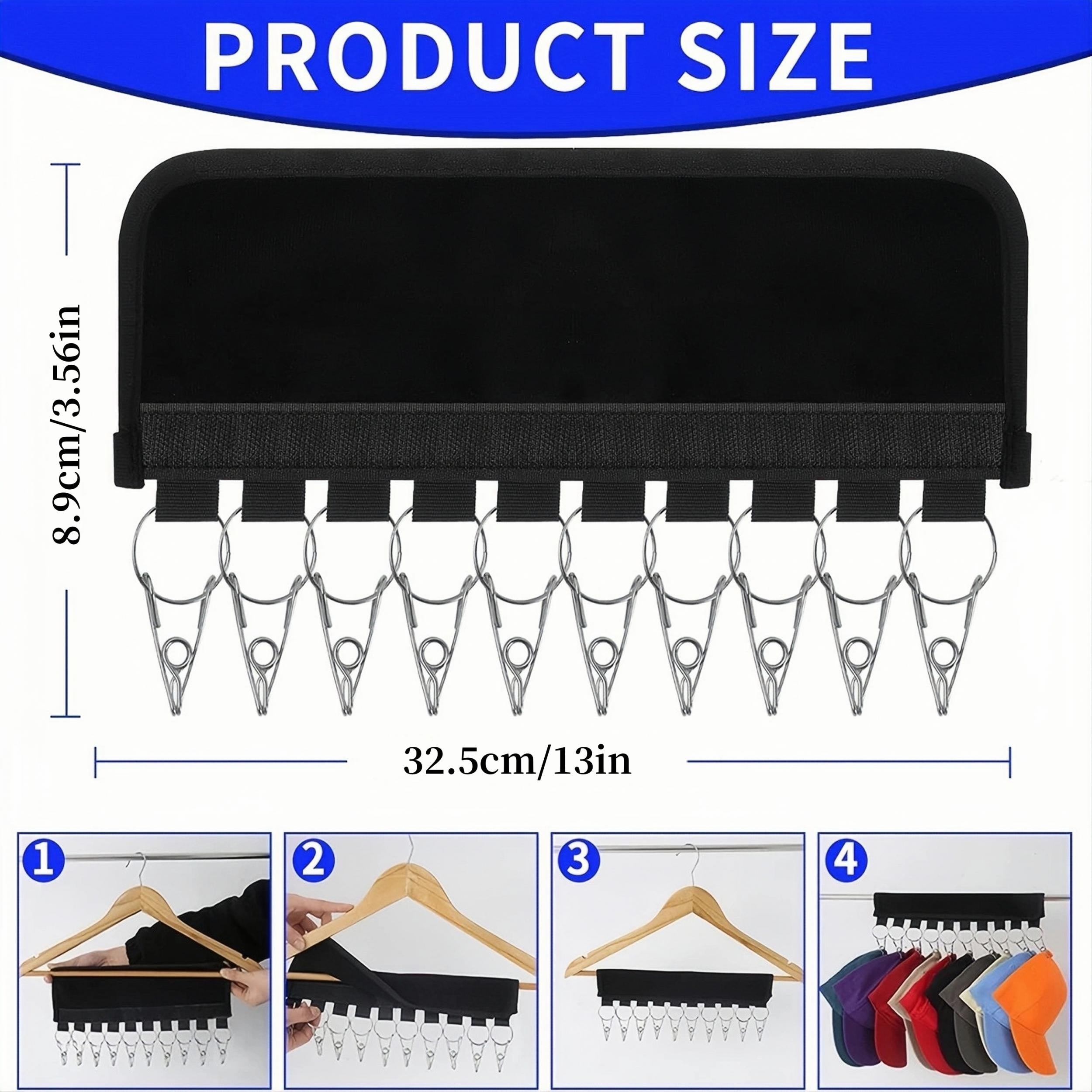 Hat Hanger Drying Rack For Clothes Underwear Ties Scarves Belts