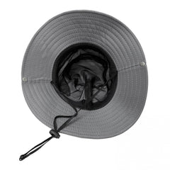 Big Brim Sun Protection Fishing Hat for Men Foldable Breathable Mesh Bucket Hat
