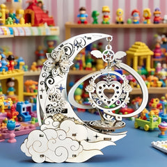 3D Wooden Puzzle Midsummer Night Star Golden Moon & Stars Mechanism
