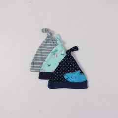 3pcs Baby Cotton Carpet Caps Lightweight Breathable Hat For Newborn