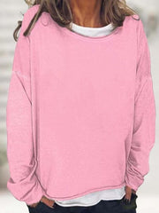 Women's Solid Crew Neck Sweatshirt