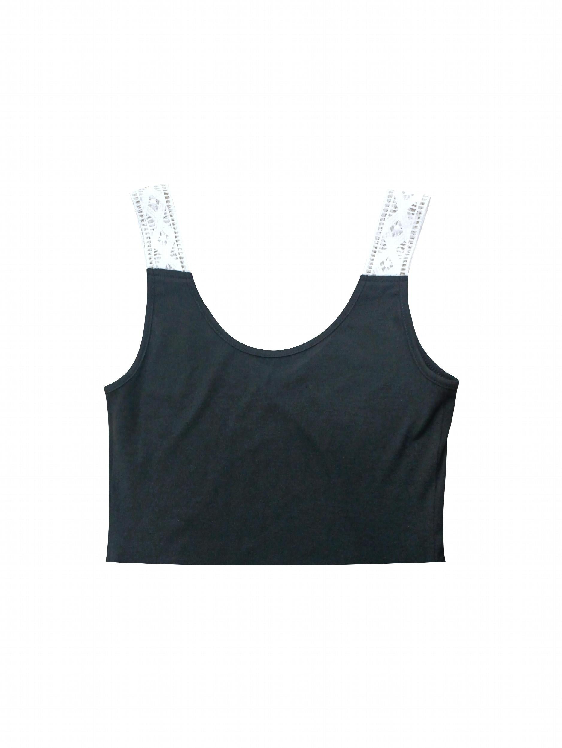 Lace V-Neck Tank Top Women's Casual Sleeveless Summer Shirt