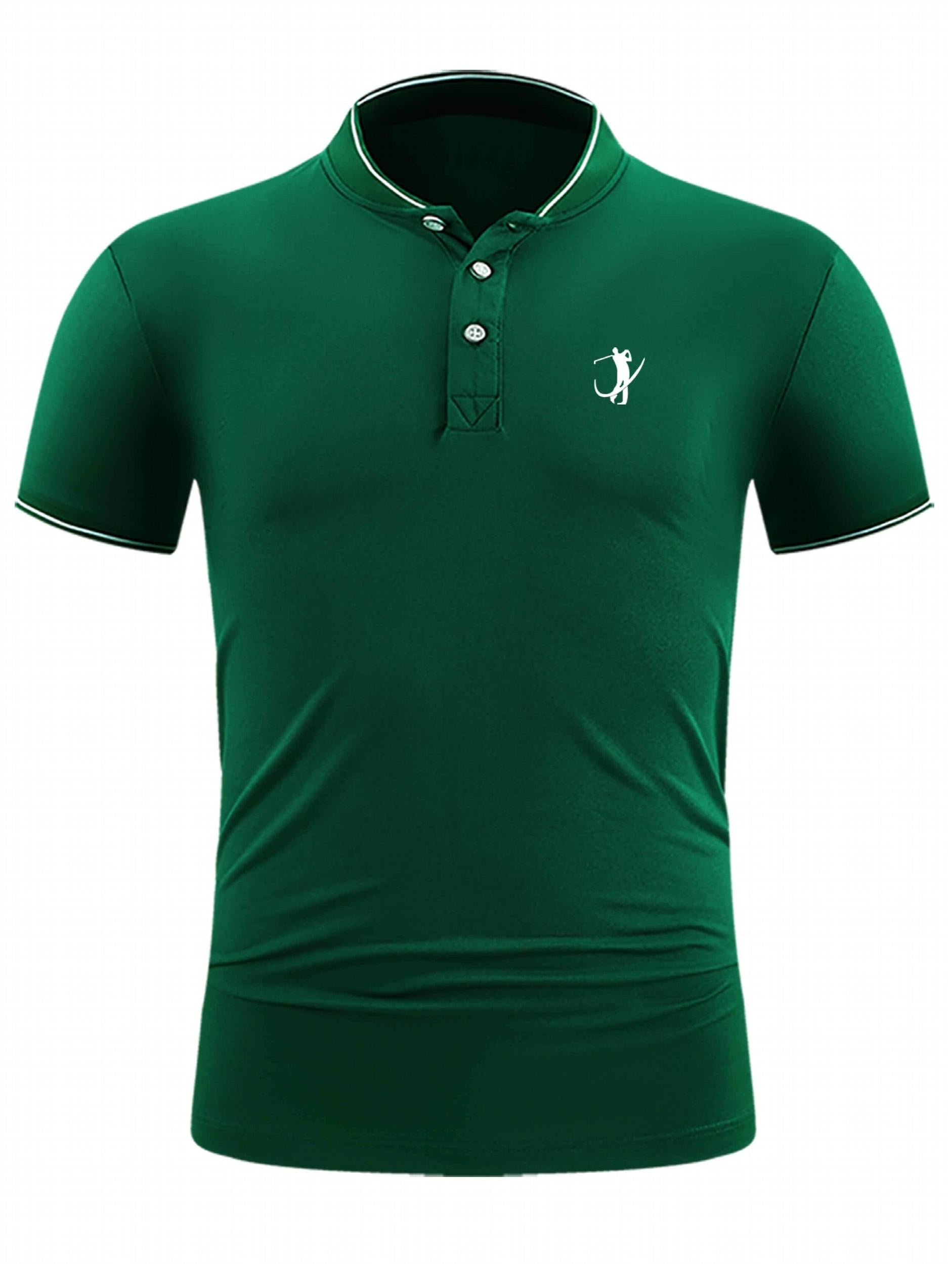 Men's Golf Shirt Golfing Print Short Sleeve Breathable Tennis Shirt