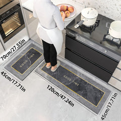 2pcs Anti Fatigue Kitchen Rug Set Non Slip Standing Desk Mat Dirt Resistant