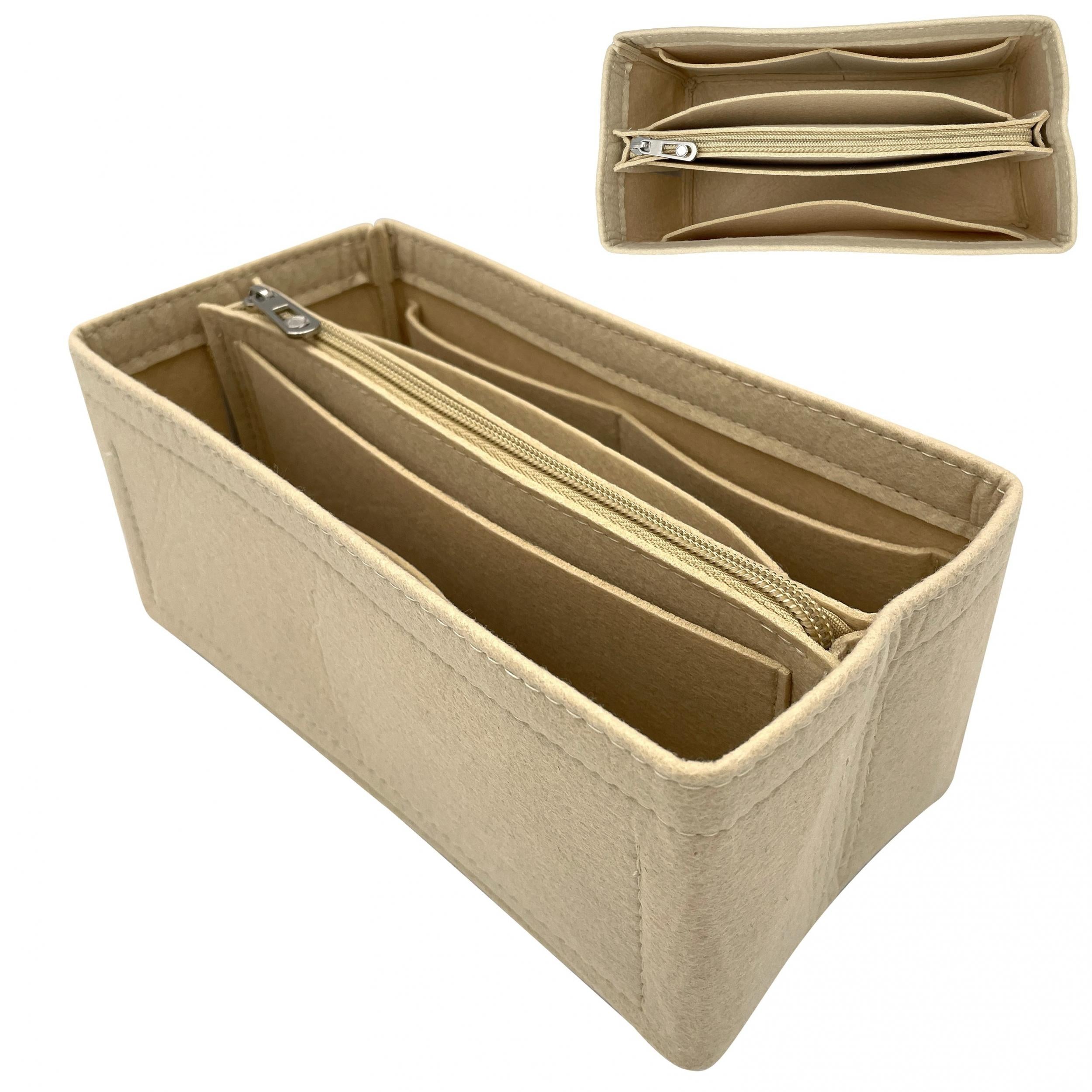 Pocket Organizer Insert Bag Felt Cloth Zipper Cosmetic Storage Bag