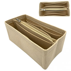 Pocket Organizer Insert Bag Felt Cloth Zipper Cosmetic Storage Bag