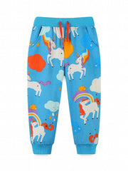 Girls' Cartoon Dogs Embroidered Joggers Sweatpants for 2-7 Years