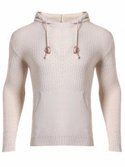 Hooded Knitted Sweater Men's Casual Pullover For Fall Winter