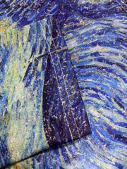 Starry Sky Print Long Sleeve Retro Cardigan