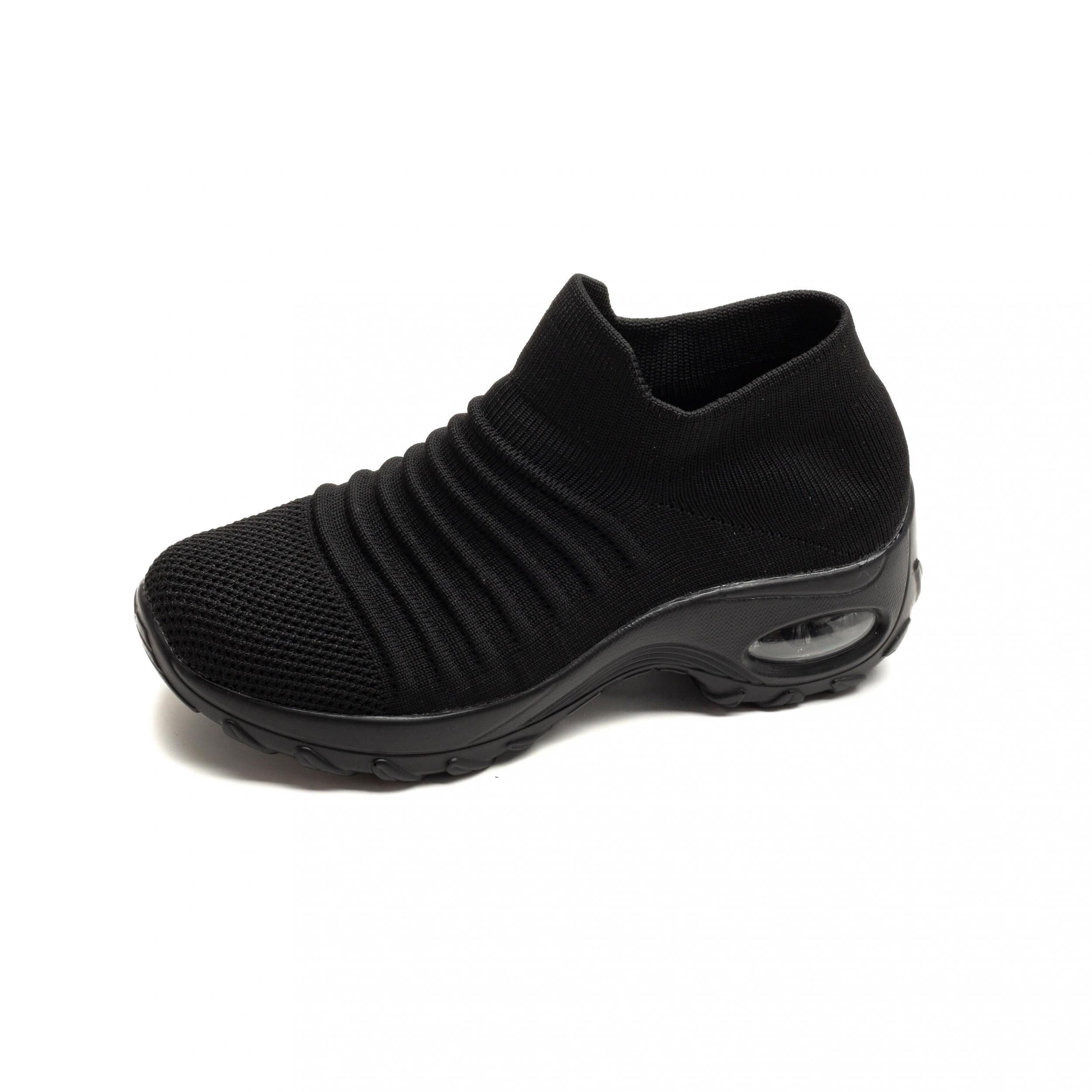 Women's Breathable Knit Sock Sneakers Slip On Air Cushion Lightweight Shoes