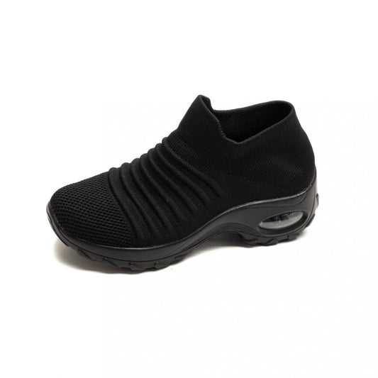 Women's Breathable Knit Sock Sneakers Slip On Air Cushion Lightweight Shoes