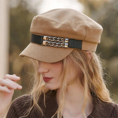 Brown Women's Beret Baseball Cap Newsboy Caps