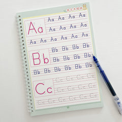 Alphabet Groove Tracing Book Set, Reusable w/ Pen & Refills