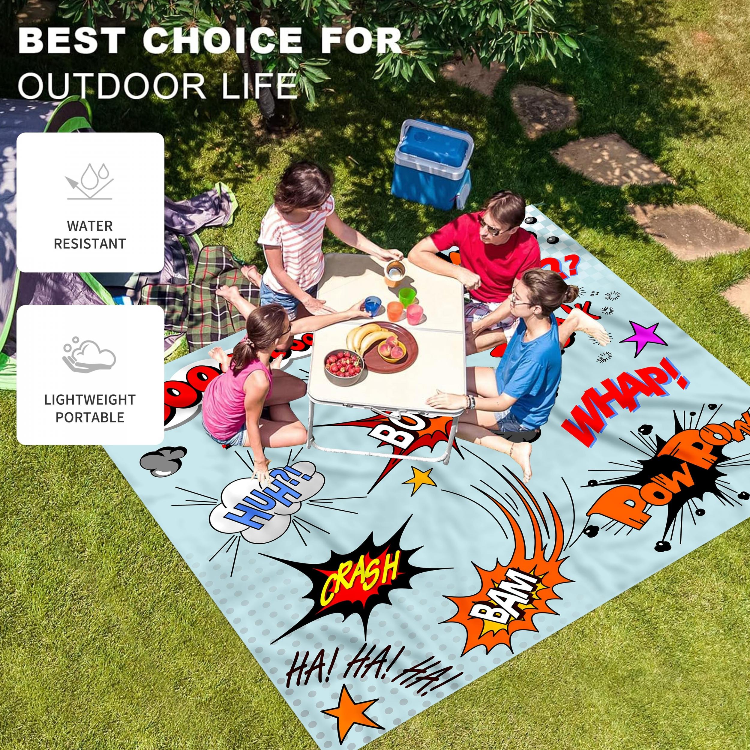 Funny Bomb Print Picnic Mat Waterproof Sandproof Outdoor Adventures