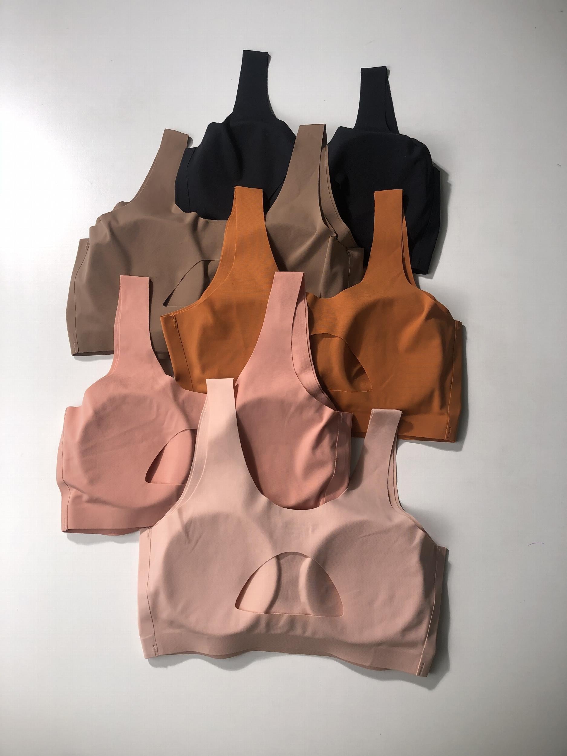 5pcs Seamless Wireless Bras Soft Hollow Out Everyday Bra Women's Lingerie