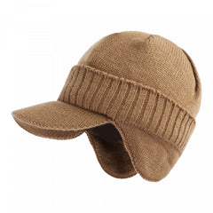 Men's Winter Warm Velvet Knitted Hat With Earflaps