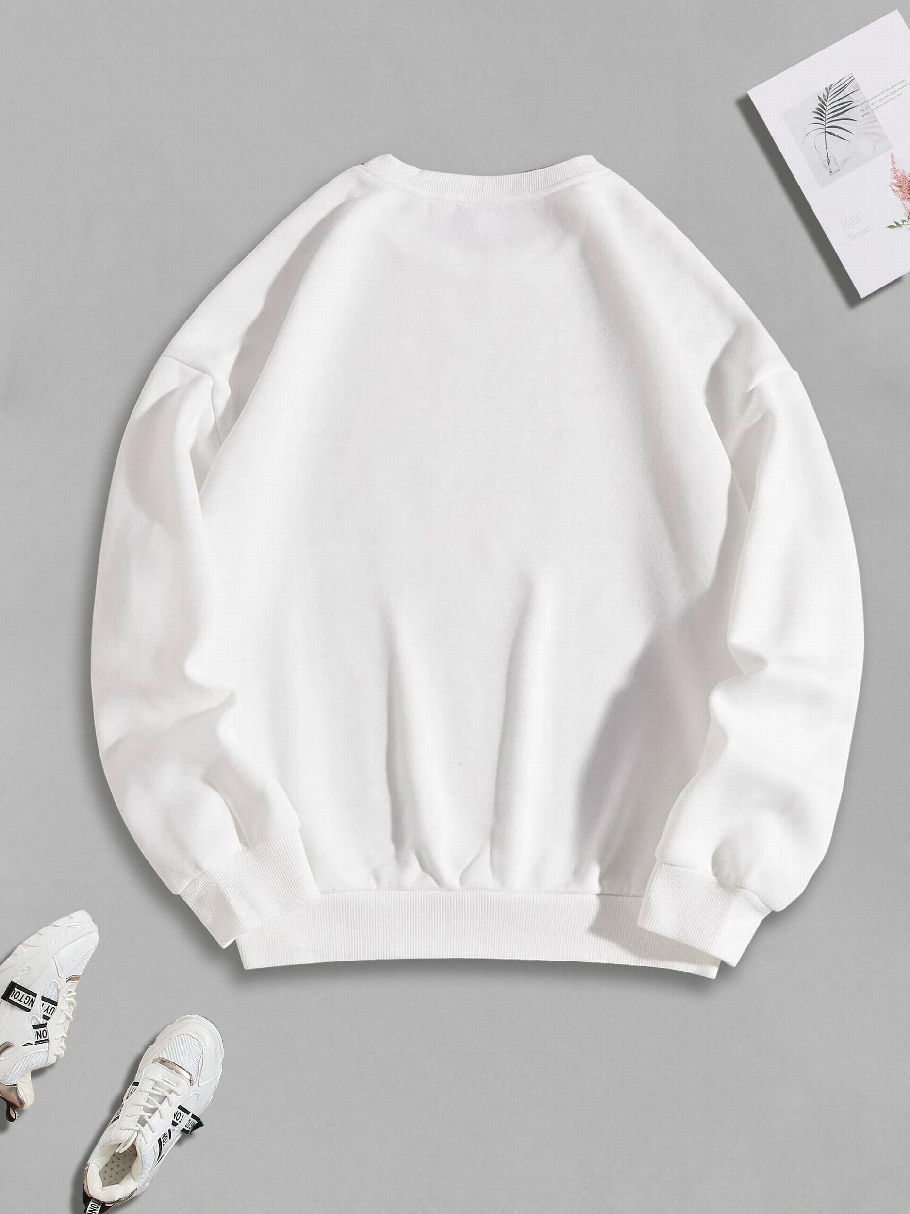 Solid Crew Neck Pullover Sweatshirt Casual Long Sleeve Sweatshirt