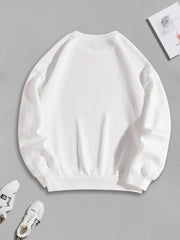 Solid Crew Neck Pullover Sweatshirt Casual Long Sleeve Sweatshirt