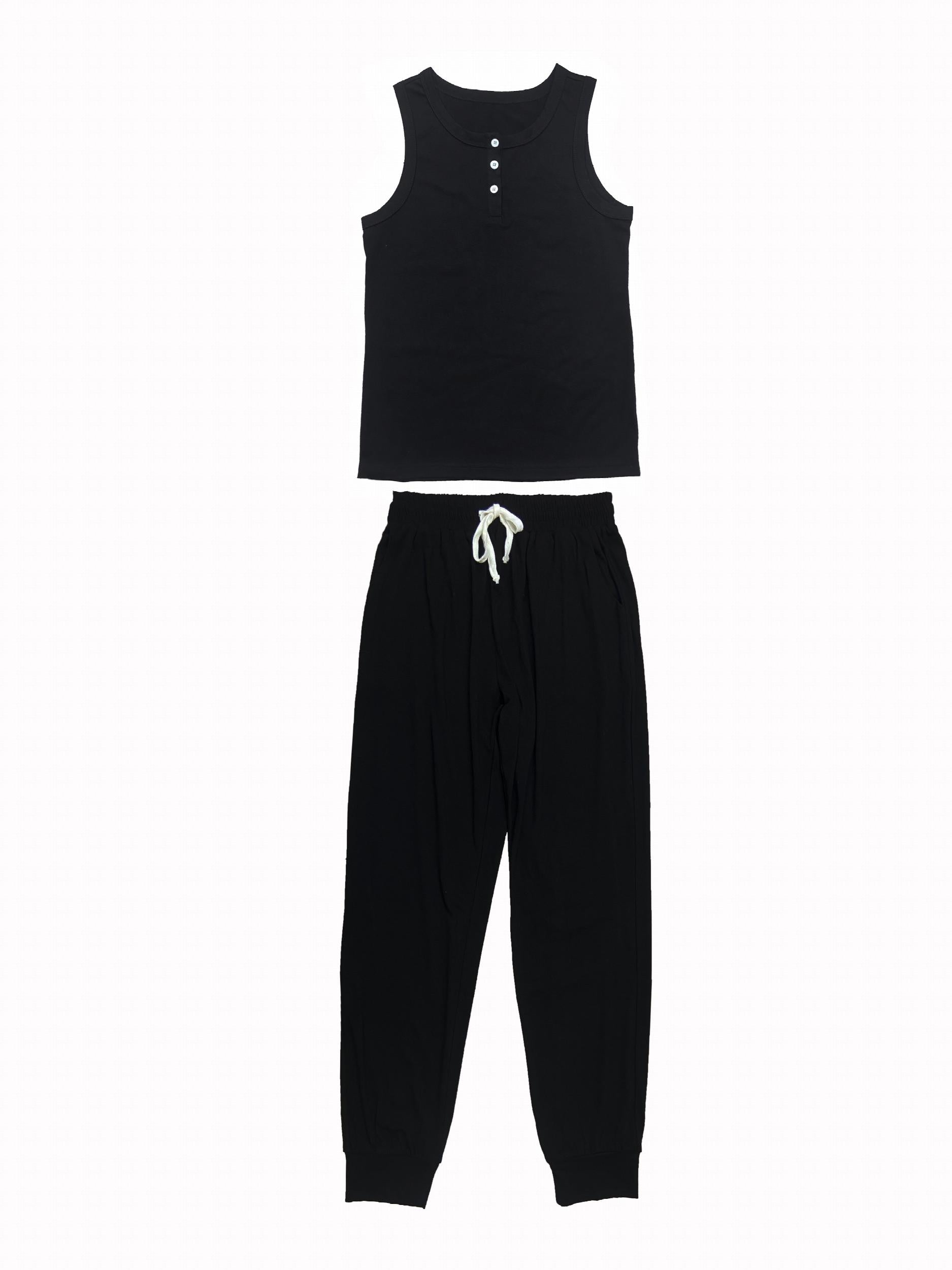 Casual Tank Top & Jogger Pants Set for Women