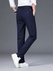 Men's Classic Stretch Dress Pants for Fall Winter Business