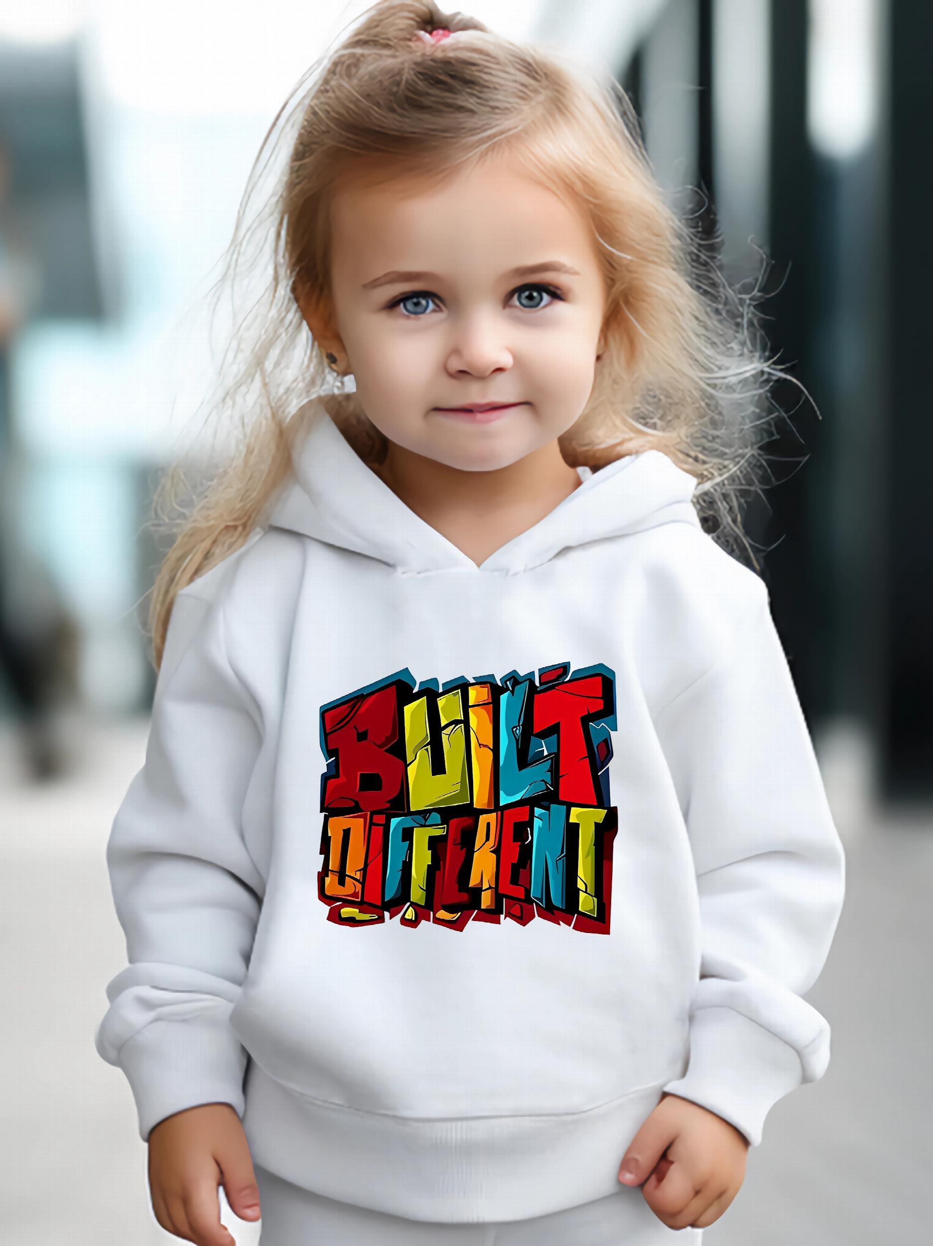 Kid's Built Different Print Outfit Hoodie & Pants Set