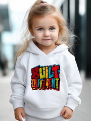Kid's Built Different Print Outfit Hoodie & Pants Set