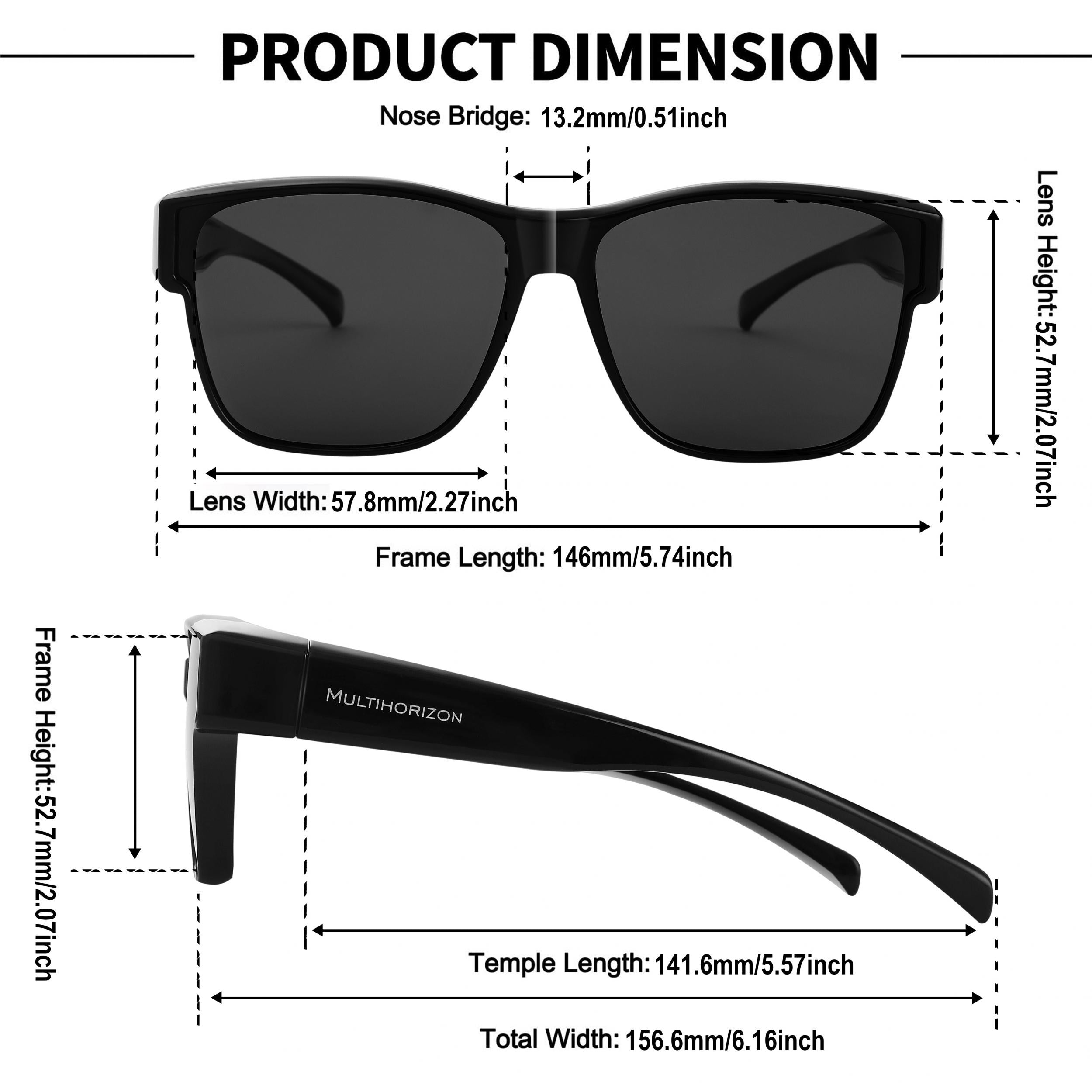 Men's Polarized Oversized Sunglasses UV400 Protection