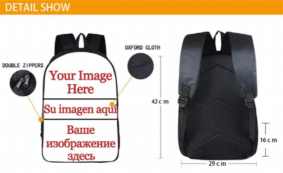 Anime Backpack Student Afro Lady Print Cartoon Shoulder Backbags Men Women