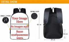 Anime Backpack Student Afro Lady Print Cartoon Shoulder Backbags Men Women
