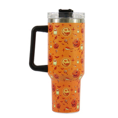 40oz Stainless Steel Insulation Cup Halloween Straw Drinking Cup Double Layer