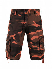 Men's Camo Cargo Shorts Lightweight Flap Pocket