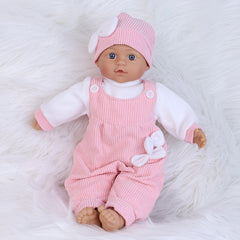 16 Inch Reborn Doll in Pink Style for Boys and Girls