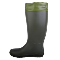 Waterproof PVC Round Toe Flat Rain Boots Lightweight Comfortable